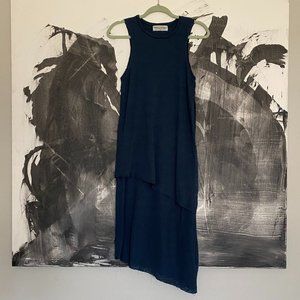 Project Social T | Navy Blue | Asymmetrical Tank Dress | Size Small